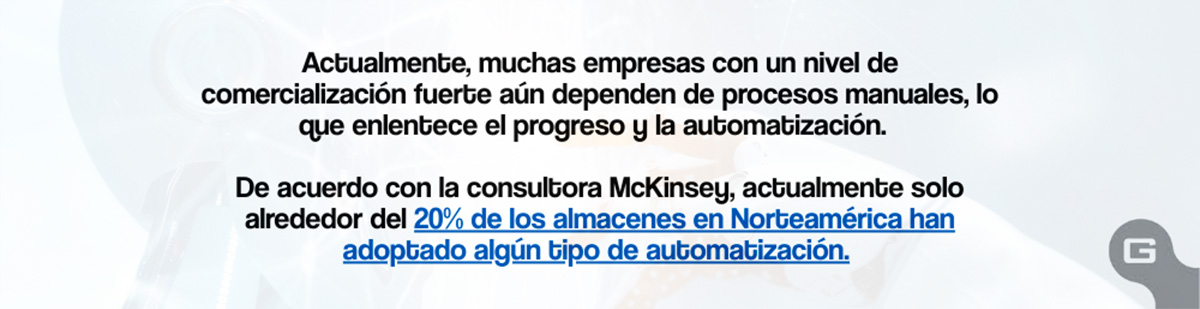 20% de los almacenes de Norteamérica han adoptado algún tipo de automatización